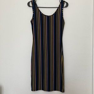 Peachy Girl - women’s black striped bodycon dress